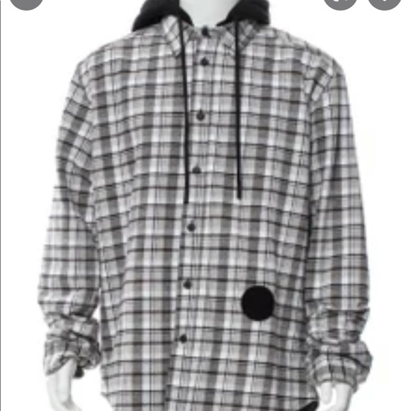 Off-White grey checker hooded shirt jacket - Picture 2 of 15